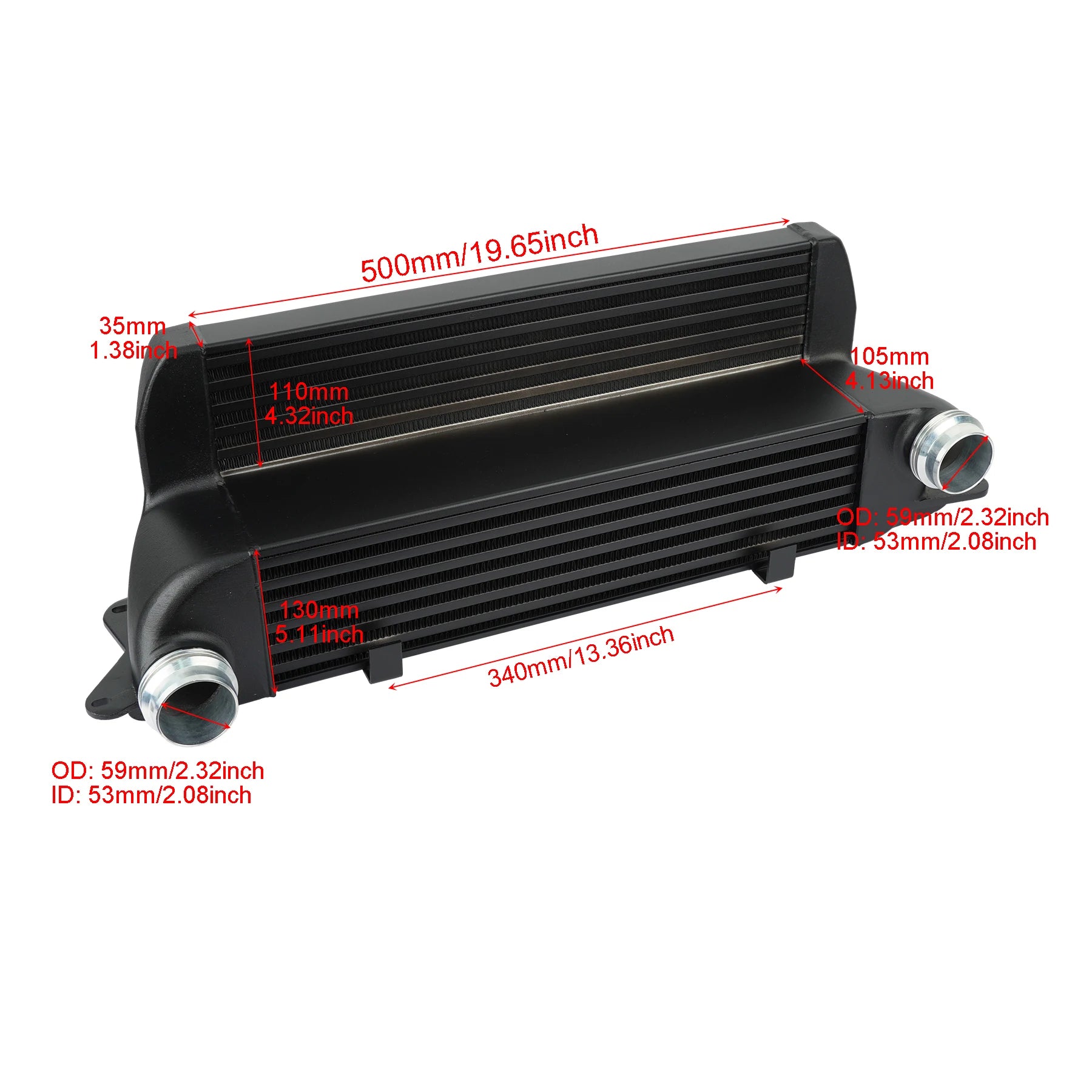 Car Intercooler fits for BMW 525D 530D 535D 635D E60 E61 E63 E64 Diesel Engine Front Mount Turbo Aluminum Auto Radiator Parts