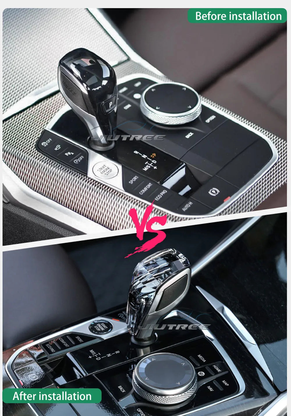 مقبض ناقل الحركة من سلسلة كريستالية مكون من ثلاث قطع لسيارات BMW 3/4/5/6/7 F&amp;G Chassis G20 G28 G22 G30 G38 F12 F13 G12 ملحقات السيارة 