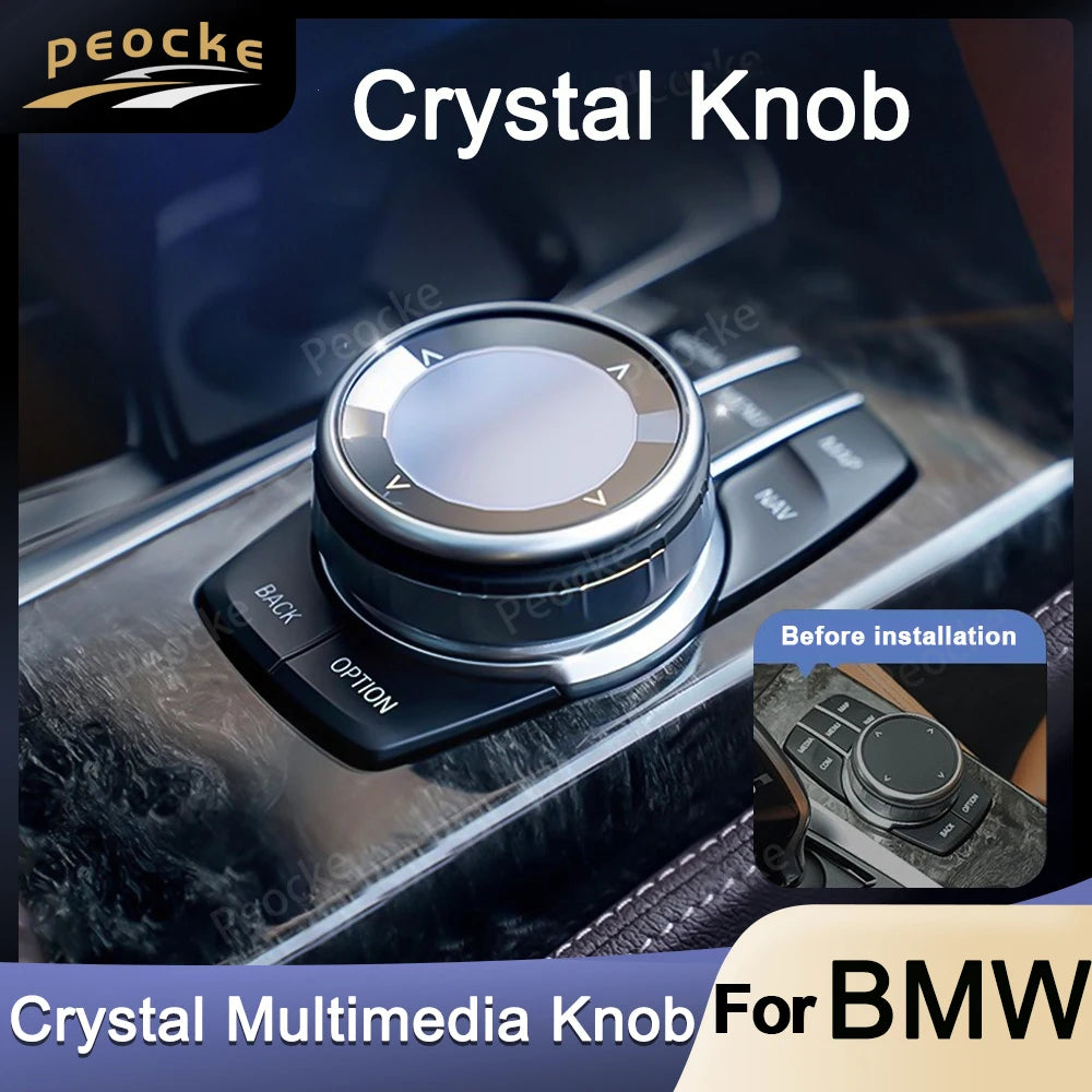 مقبض الوسائط المتعددة الكريستالي لسيارة BMW F33 F20 G20 G12 G30 F30 F11 غطاء أزرار الوسائط المتعددة للسيارة G26 G29 F10 F06 F22 F36 ملحق السيارة