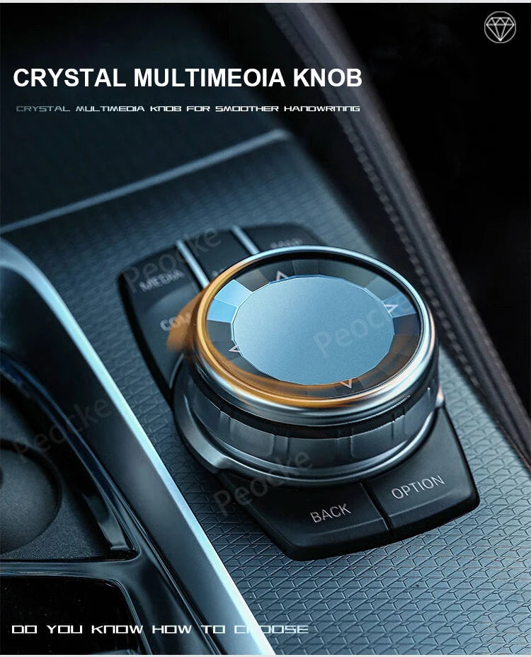 مقبض الوسائط المتعددة الكريستالي لسيارة BMW F33 F20 G20 G12 G30 F30 F11 غطاء أزرار الوسائط المتعددة للسيارة G26 G29 F10 F06 F22 F36 ملحق السيارة