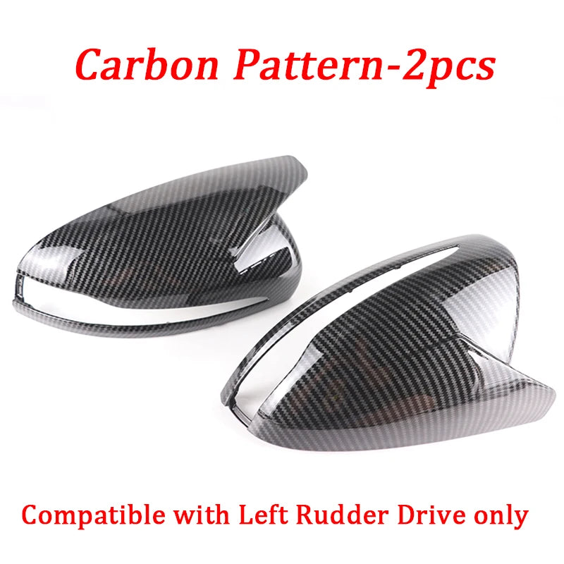 For Mercedes Benz C GLC S E Class W205 X253 W222 W213 W238 Replacement carbon Black Side Rearview Mirror Cover Caps Shell LHD