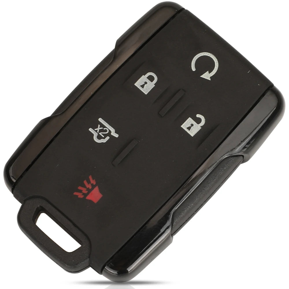 حافظة دخول بدون مفتاح jingyuqin 3/4/5/6BTN لسيارة GMC Yukon XL Chevrolet Tahoe Suburban Sierra Silverado مزودة بغطاء مفتاح التحكم عن بعد 