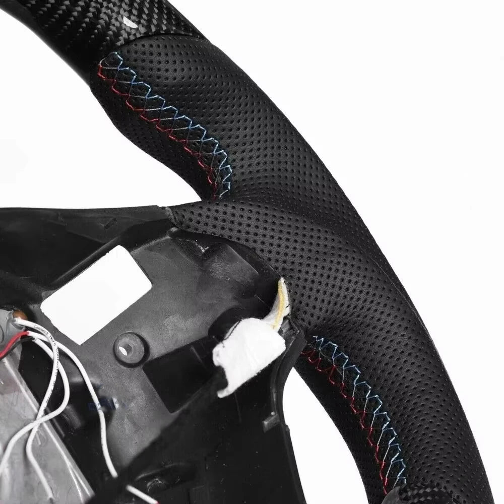 ألياف الكربون LED مع زر تقليم مناسب لعجلة القيادة BMW Volant E89 E90 E91 E92 E93 330i 335i 328i M3 2005-2012 3 Series