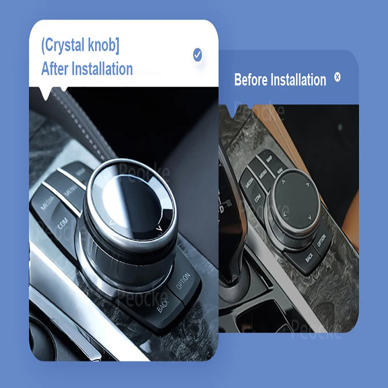 مقبض الوسائط المتعددة الكريستالي لسيارة BMW F33 F20 G20 G12 G30 F30 F11 غطاء أزرار الوسائط المتعددة للسيارة G26 G29 F10 F06 F22 F36 ملحق السيارة