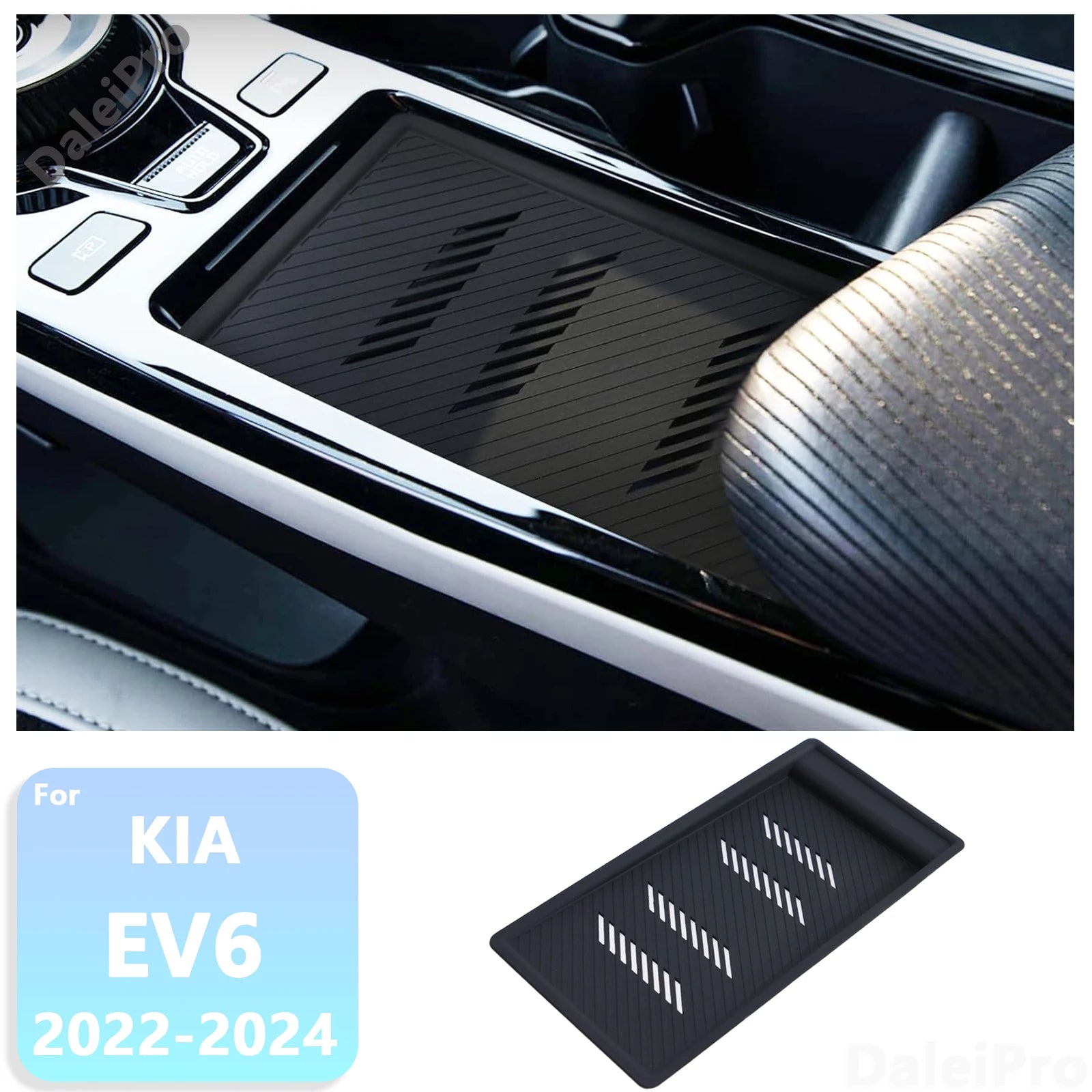لسيارات KIA EV6 2022 2023 2024، حصيرة مضادة للانزلاق، لوحة شاحن، وسادة واقية، وحدة تحكم مركزية، وسادة مقاومة للخدش، ملحقات السيارة 