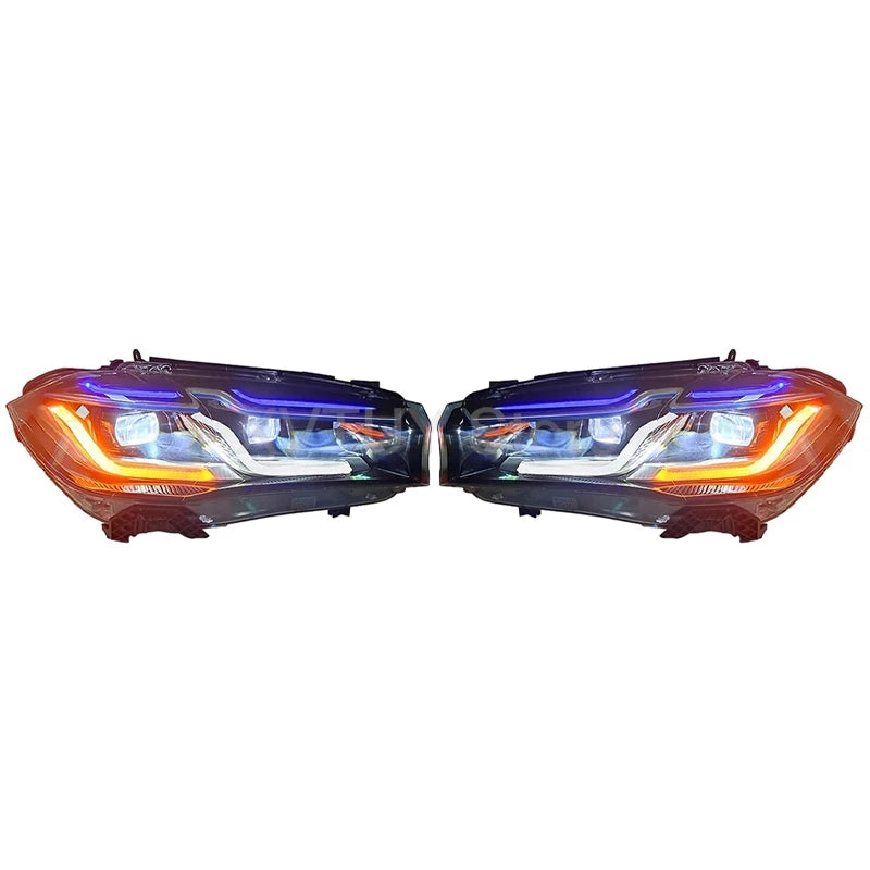 لسيارات BMW X5 F15 أضواء سيارة LED مصباح الضباب الأمامي جهاز عرض الرسوم المتحركة DRL تشغيل النهار إشارة الانعطاف الديناميكي ملحقات السيارات 
