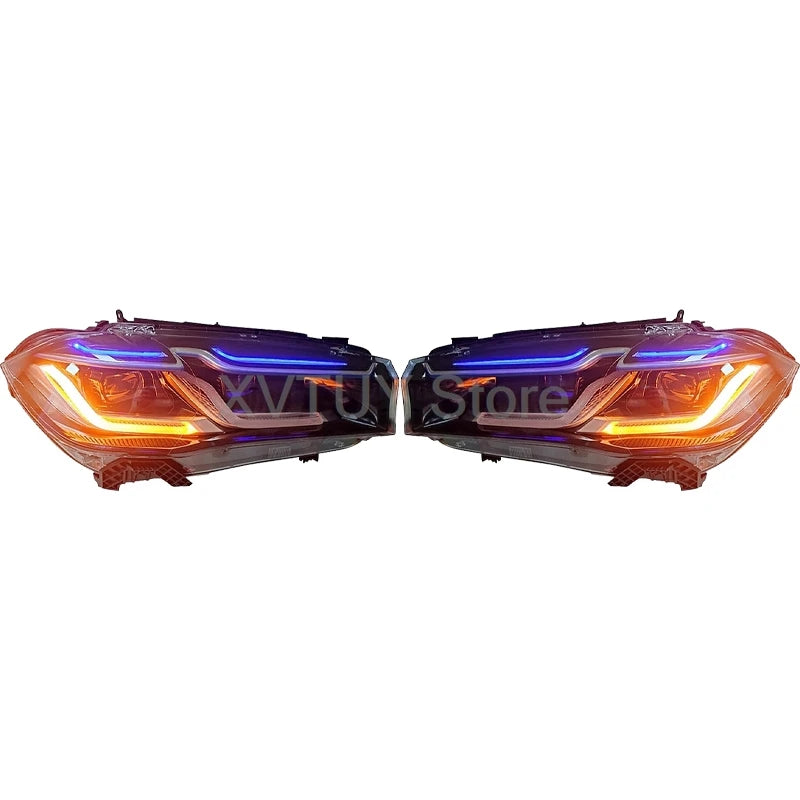 لسيارات BMW X5 F15 أضواء سيارة LED مصباح الضباب الأمامي جهاز عرض الرسوم المتحركة DRL تشغيل النهار إشارة الانعطاف الديناميكي ملحقات السيارات 
