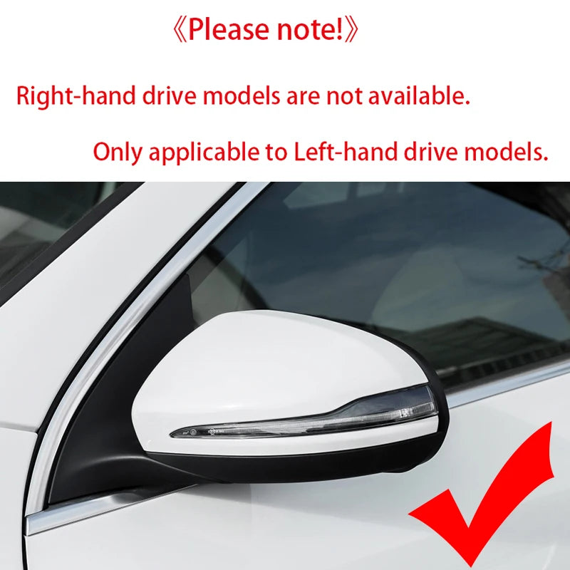 For Mercedes Benz C GLC S E Class W205 X253 W222 W213 W238 Replacement carbon Black Side Rearview Mirror Cover Caps Shell LHD