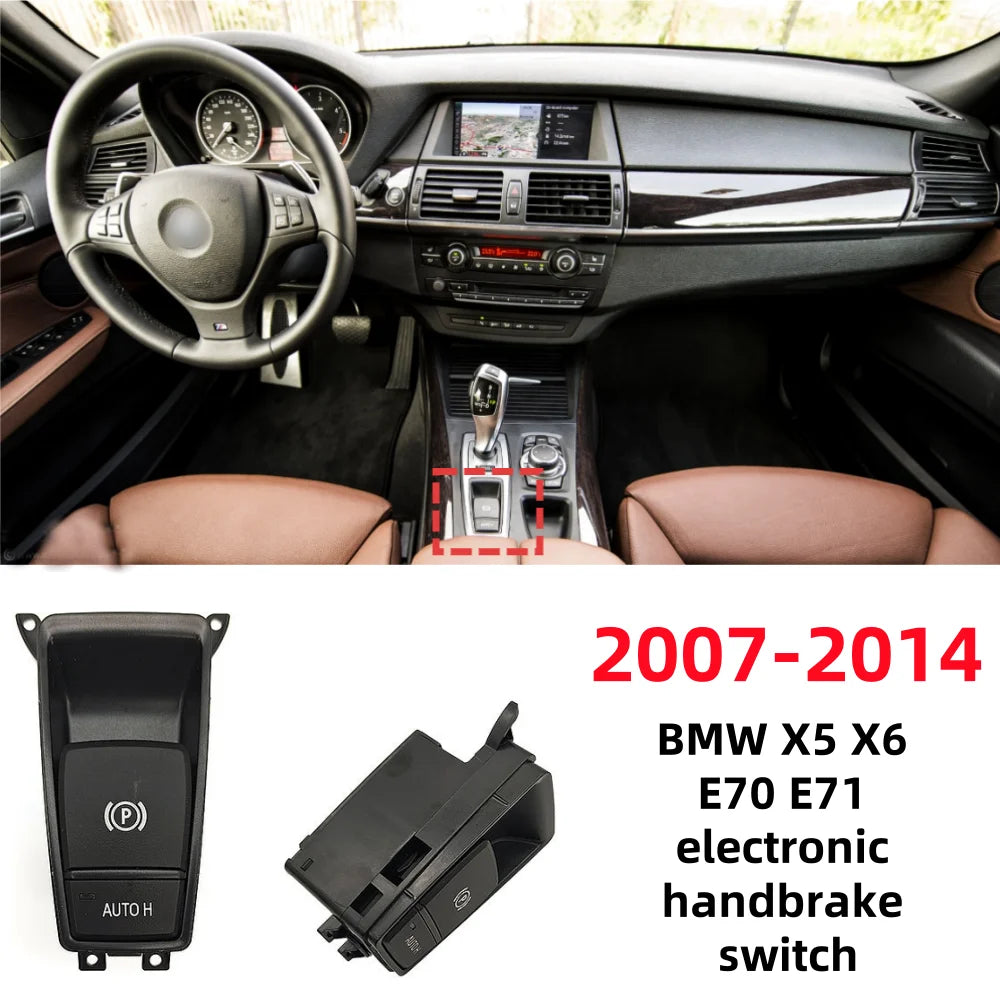 مفتاح فرامل اليد الإلكتروني لموقف السيارات المركزي لسيارة BMW X5 X6 E70 E71 2007-2014 OE: 63119148508 