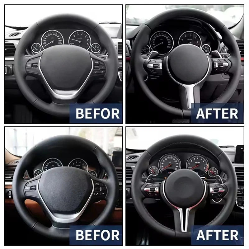 عجلة قيادة رياضية M من جلد ألكانتارا نصفية لسيارات BMW F01 F06 F10 F11 F20 F21 F22 F30 F31 F32 F34 F36 F80 F82 F87 F90 M3 M5 