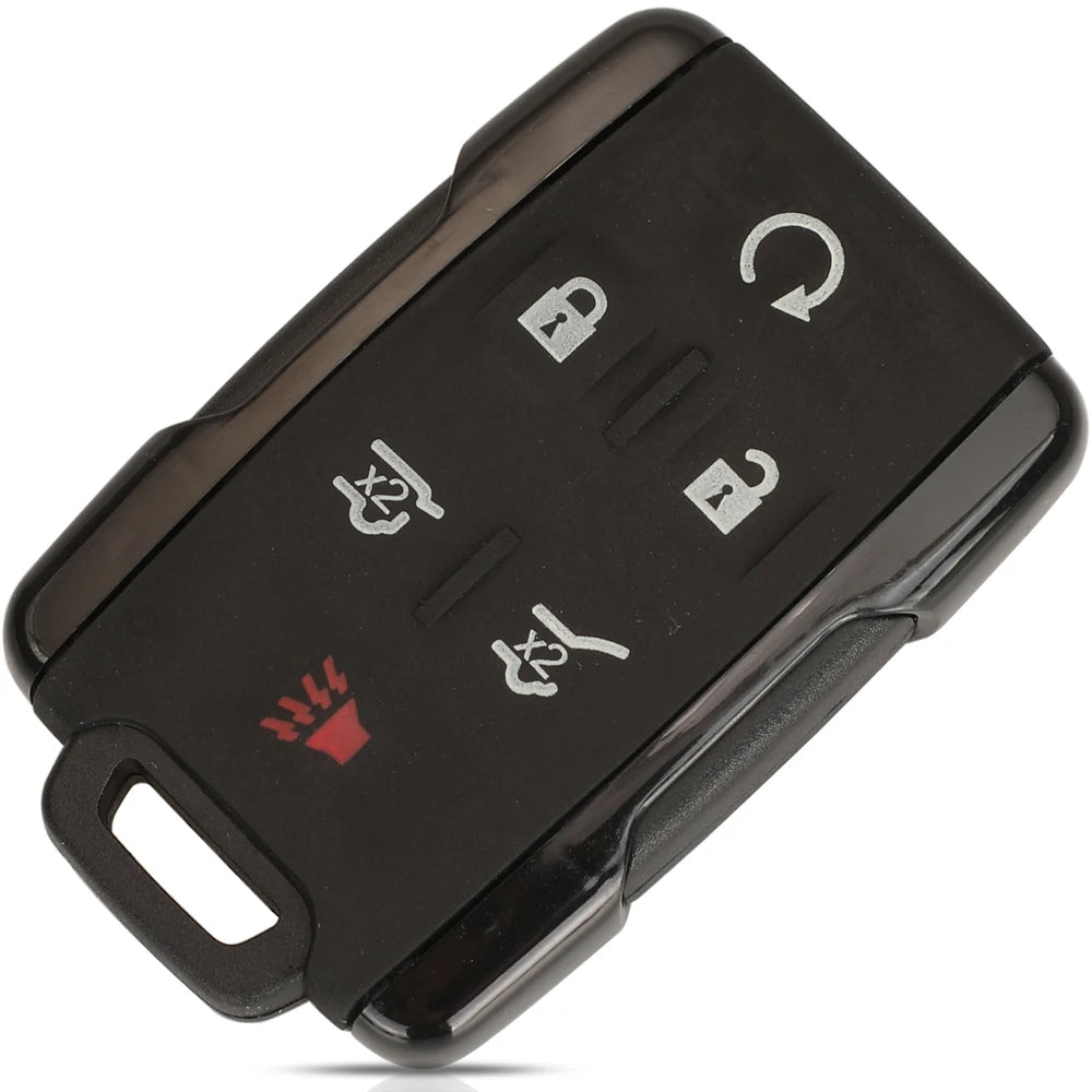 حافظة دخول بدون مفتاح jingyuqin 3/4/5/6BTN لسيارة GMC Yukon XL Chevrolet Tahoe Suburban Sierra Silverado مزودة بغطاء مفتاح التحكم عن بعد 