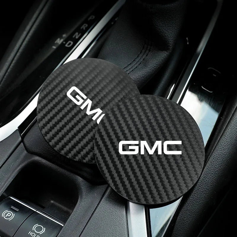 قطعتان من وسائد أكواب المياه المقاومة للماء والمضادة للانزلاق لسيارة GMC Yukon Terrain Sierra Hummer Ev Canyon Acadia Savana Denali AT4 