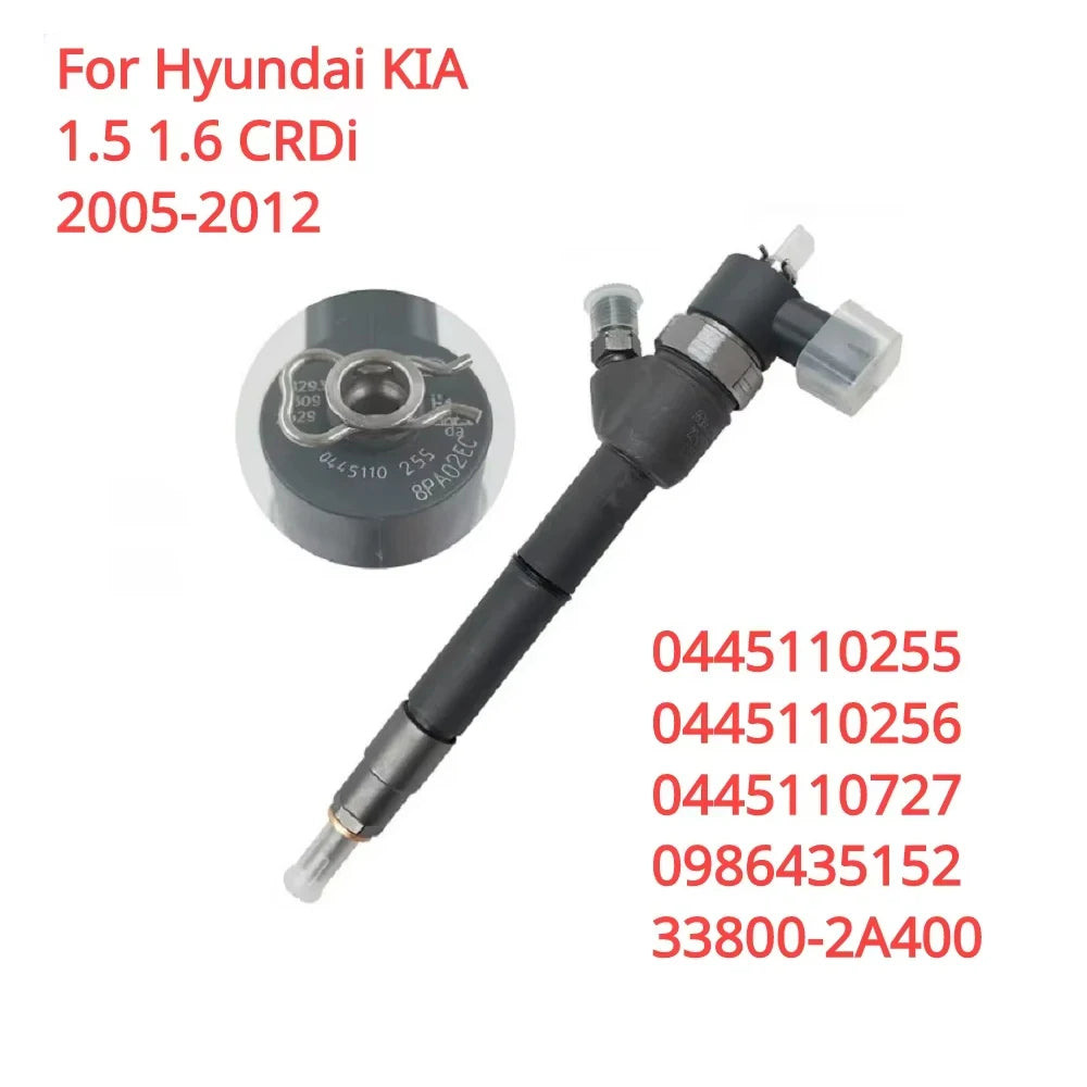 0445110255 0445110256 338002A400 For Hyundai i30 Accent KIA Ceed Rio 1.5 1.6 CRDi 2005-2012 New Diesel Fuel Injector Nozzle