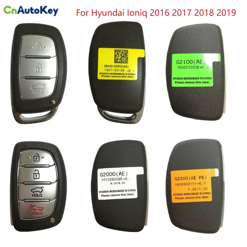 For 2016-2019 Hyundai Ioniq Smart Car Key FOB PN 95440-G2000 95440-G2500 95440-G2600 95440-G2100 3/4 Button 433Mhz 47 Chip