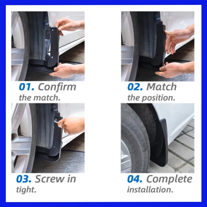 Car Mudguards For Hyundai Accent HC YC 2019 2020 2018~2022 Front Rear Wheels Mudflaps Splash Guards Mud Flaps Fender Accessories