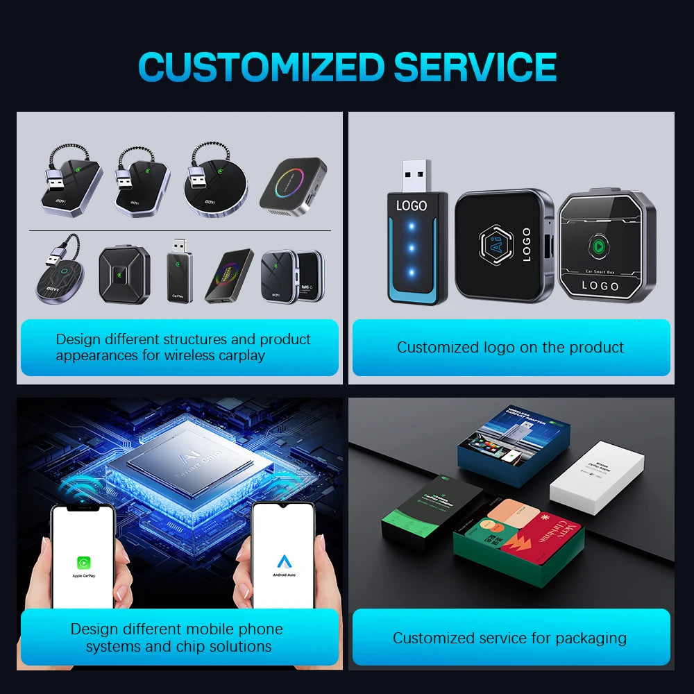Fuallwin Smart Connection Android Auto Wireless Carplay Adapter No Latency Converts Wired Car Play Dongle for iPhone 6 Above
