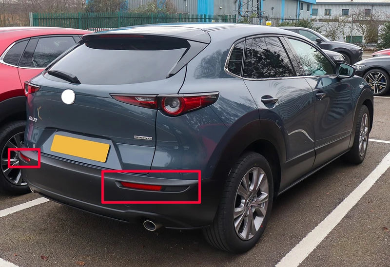 For Mazda CX-30 DM 2019-2021 Car Accessories ABS Chrome Rear Reflector Fog Light Lamp Cover Trim Bezel Frame Styling Garnish