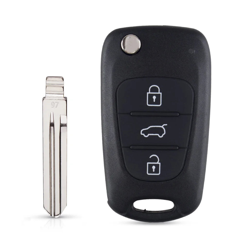 KEYYOU For Hyundai Replacement Folding Car Key Case Housing Case Durable For Kia K2 K5 Rio 3 Picanto Ceed Cerato Sportage