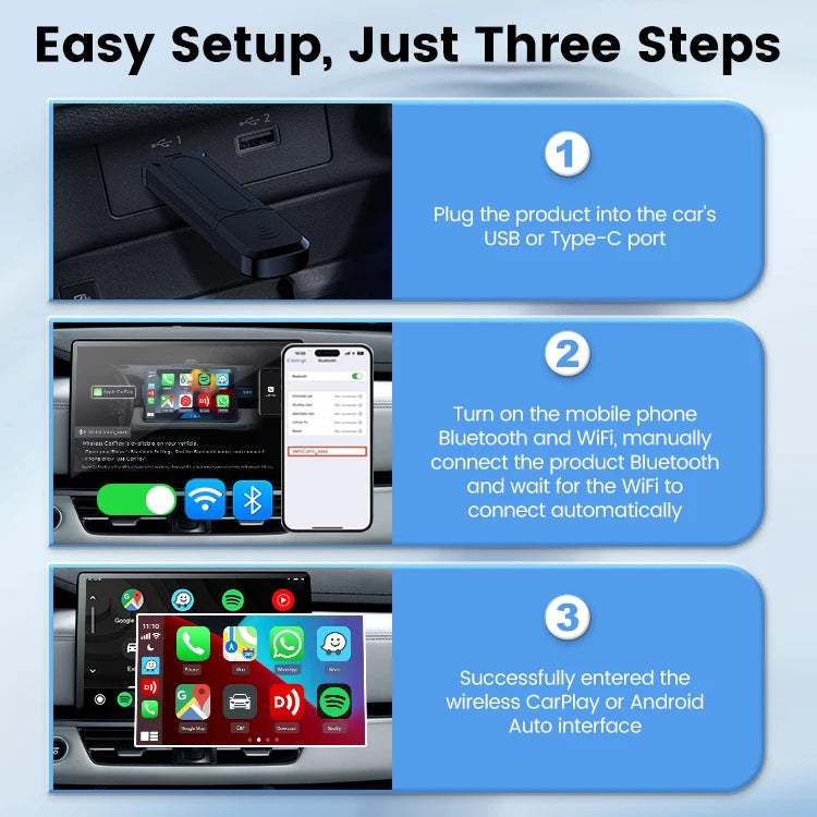 Carlinkit Android Auto Wired to Wireless Carplay Stereo Dual Channel Mini Se Pro Usb Carplay Adapter Car Ai Dongle Car Play Box