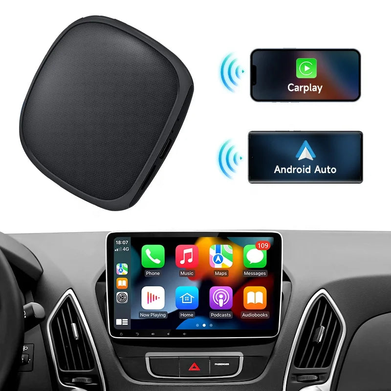 Gerllish Qualcomm 2290 Stereo Ai Box Android Car Wireless Car Play Android AuTO GPS SIM Card Wifi Split Screen 4 Core BT