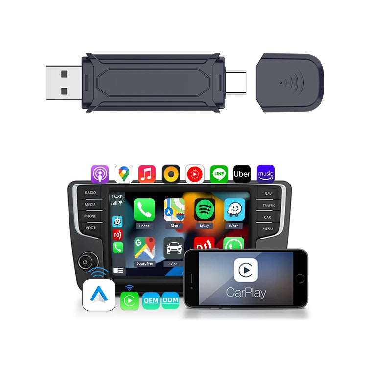 Carlinkit Android Auto Wired to Wireless Carplay Stereo Dual Channel Mini Se Pro Usb Carplay Adapter Car Ai Dongle Car Play Box