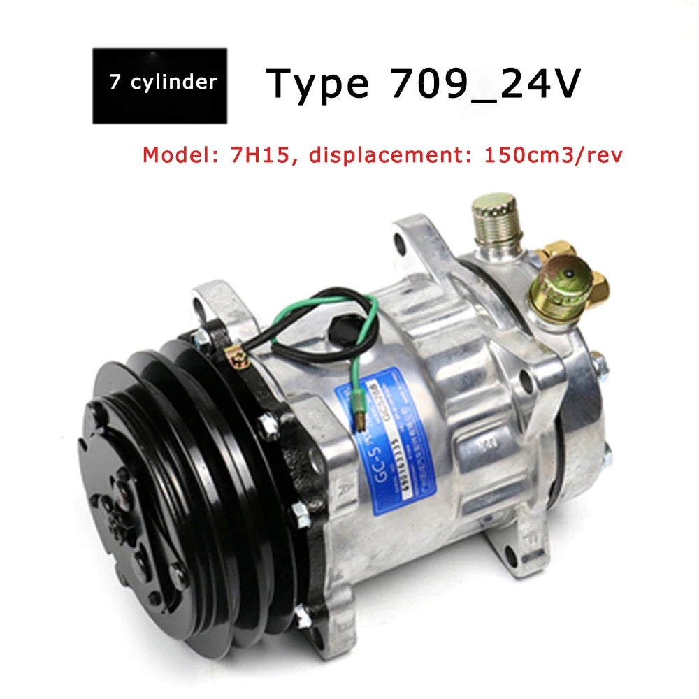 12V/24V Automotive Air Conditioning Compressor Dual Motor Air Conditioning Pump 5/7-Cylinder Compressor Model With High Displace