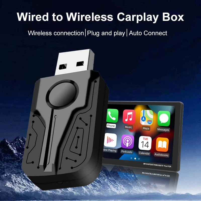 OEM Wireless Carplay Dongle Portable Mini Box Carplay Adapter Universal Car Play Module Car Electronic Gadgets DVD Player