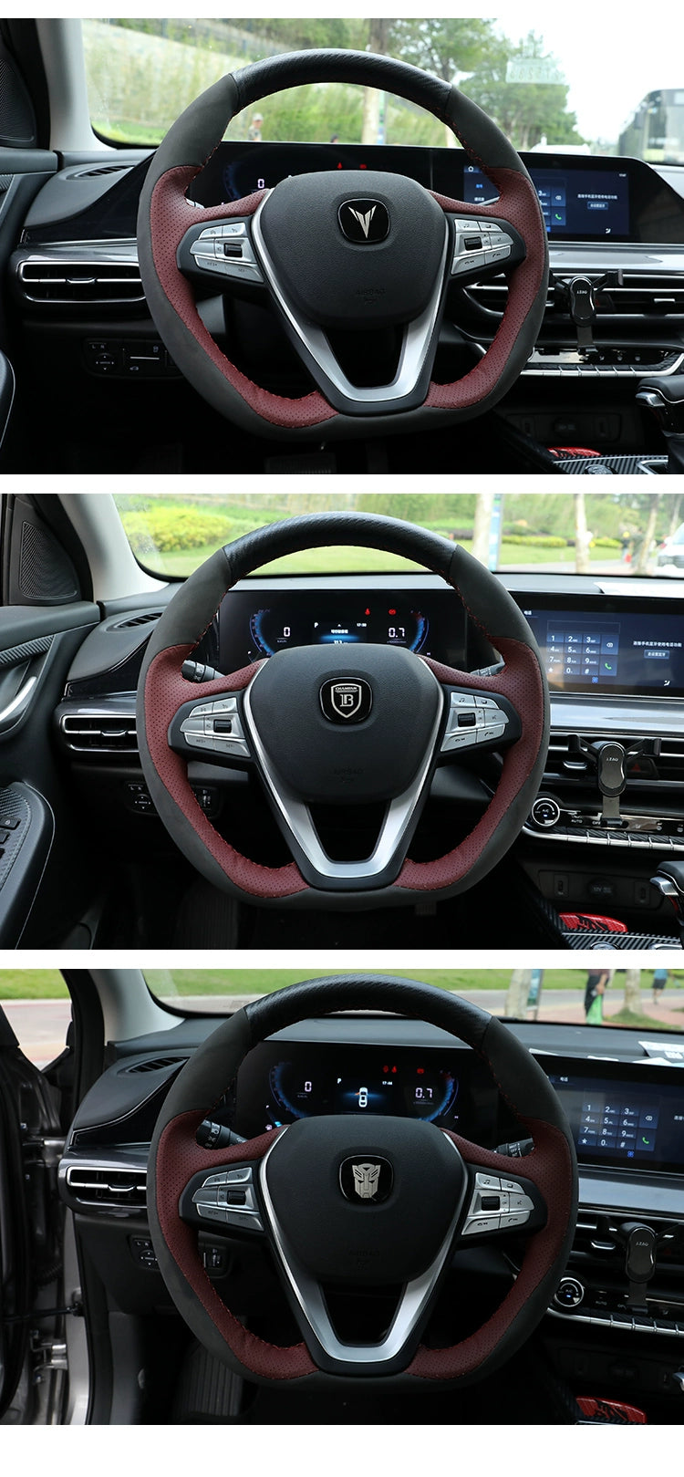 ملصقات شعار سيارة Changan CS55 PLUS موديل 2024، ملصق معدني لعجلة القيادة الأمامية والخلفية