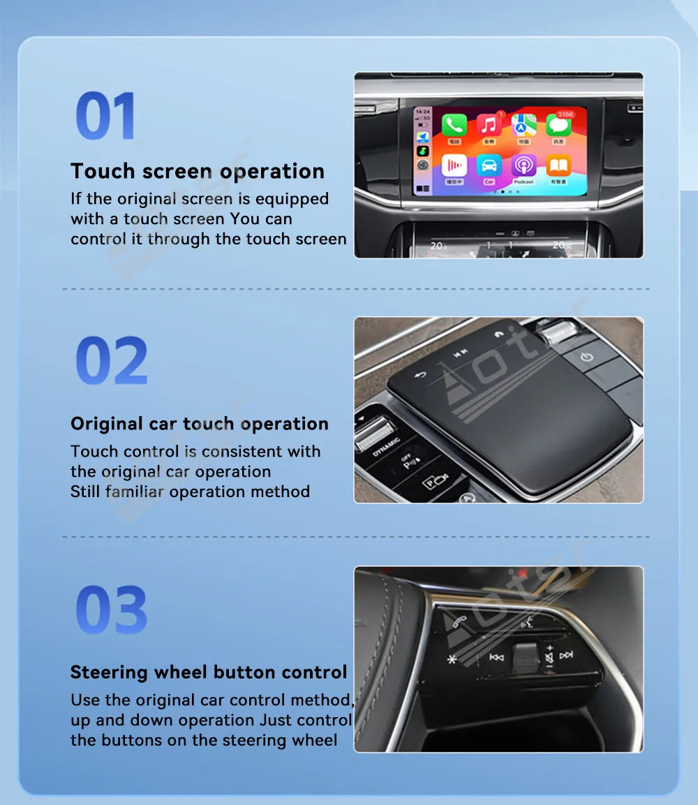 The Car Accessories Modification of Carplay USB Stereo Radio Wireless Plug and Play Compatible with Most Cars