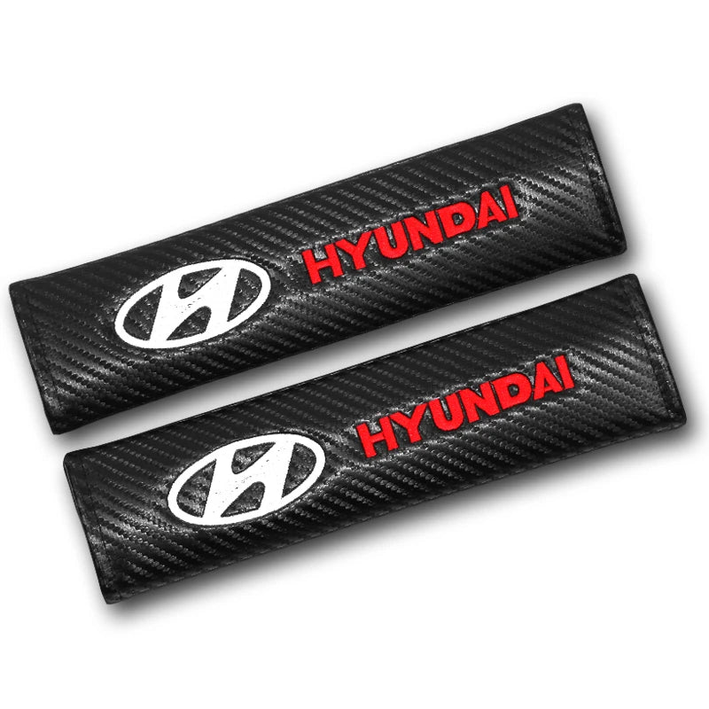 Hyundai Carbon Fiber Car Seat Belt Shoulder Cover Protection Pads Compatible with Tucson Accent Elantra Santa Sonata I20 I30 I40
