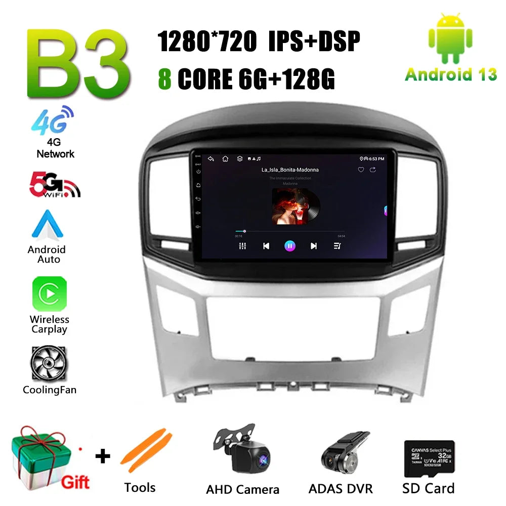 For Hyundai H1 II 2 TQ 2015 - 2021 Car Radio Multimedia Video Player Navigation Android 4G   Carplay Display Camera Monitor