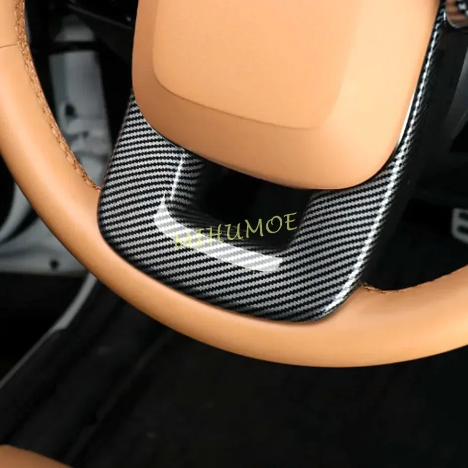 For 2024 2025 Hyundai Santa Fe Carbon Fiber Interior Car Steering Wheel Switch Cover Trims Accessories