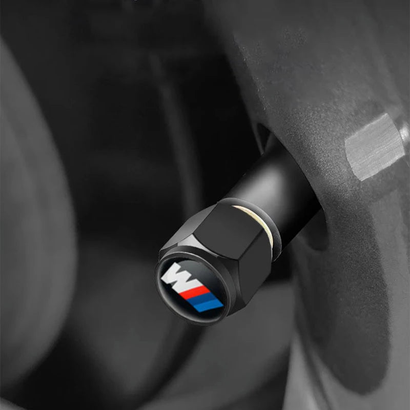 ملصق زخرفي معدني لغطاء صمام إطار السيارة لسيارة BMW E30 E38 E39 E46 E60 E61 E90 X5 X6 E70 E83 F30 F32 ملحقات تعديل غطاء صمام إطار السيارة