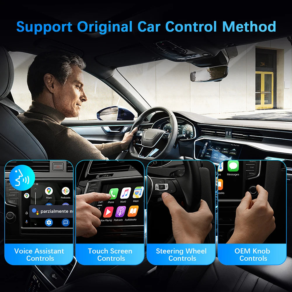Wireless Adapter CarPlay Android Auto 2in1 Smart Dongle Play&Plug For Citroёn Aircross Berlingo Multispace C4 Picasso C5 Break