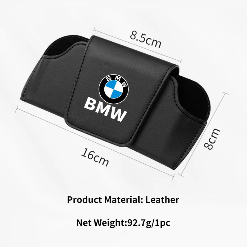 حافظة تخزين واقية من الشمس للسيارة مع مشبك نظارات شمسية لسيارة BMW E46 E90 E60 F30 F10 E39 E36 F20 E87 E70 E91 E30 G60