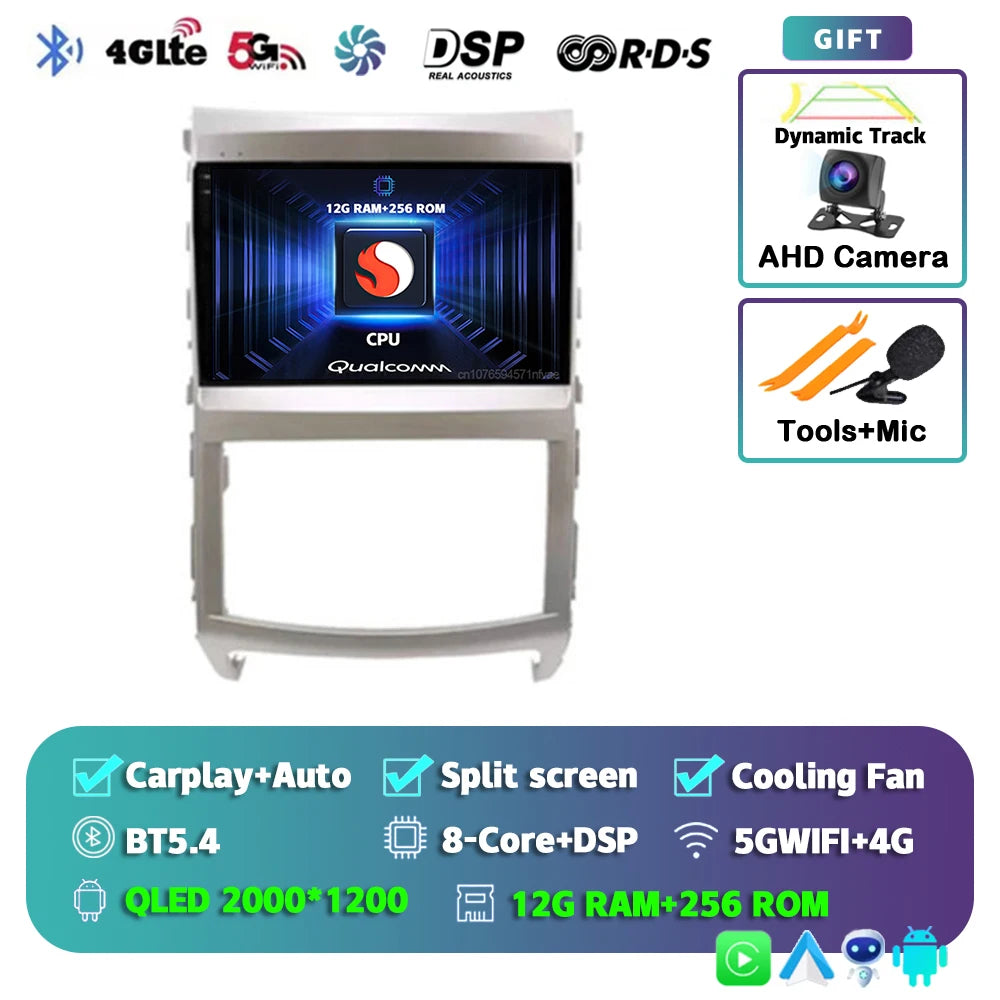 Android 14 For Hyundai Veracruz ix55 2006-2015 2K QLED Android Car Radio Multimedia Video Player GPS Stereo CarPlay 4G Head Unit