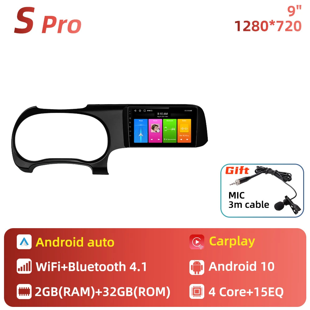 For Hyundai I10 2019 - 2023 Carplay Car Multimedia 2 Din Android Car Stereo Radio Auto Radio GPS Navigation Android Auto WIFI