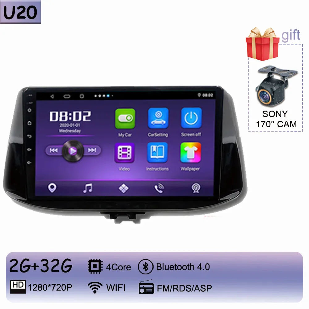 Car Radio For Hyundai I30 I30 2017 2018 2019 2020 2021 WIFI Multimedia Video Player Navigaion GPS No 2Din DVD Stereo Head Unit