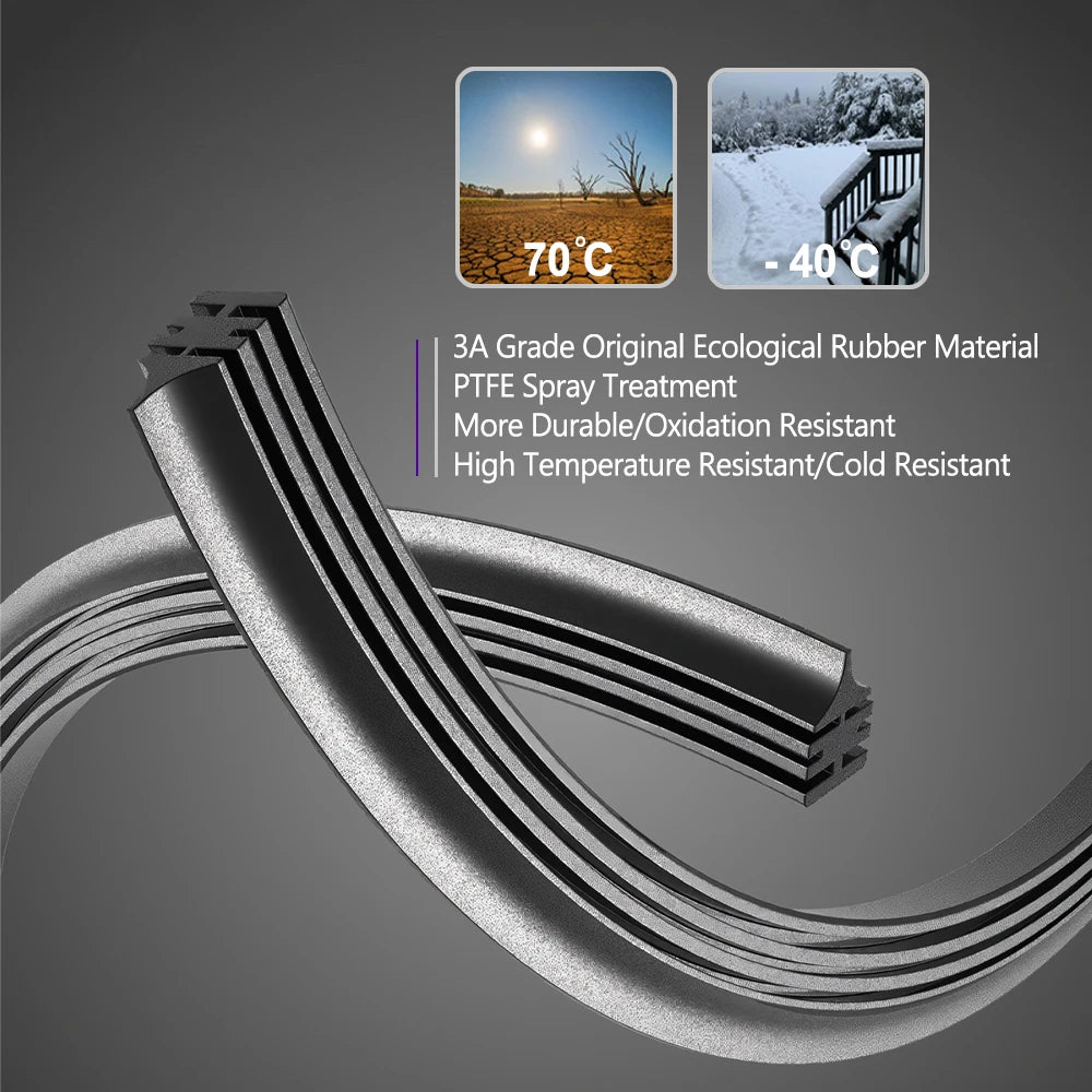 Silicone Car Wiper Blades for Hyundai	i40		2011-2019  - All Weather Silent Wiper Blades, Quick Release Clip