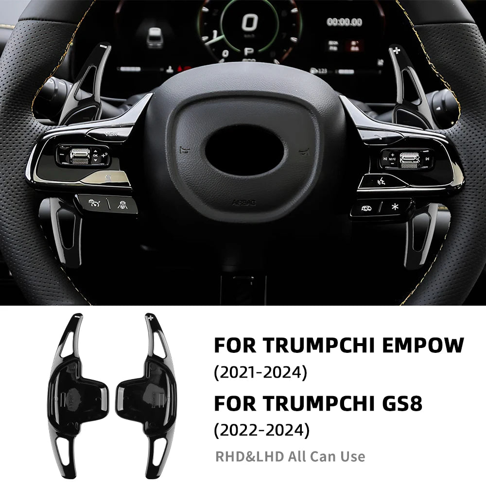 عجلة قيادة السيارة، مجداف ناقل الحركة، لـ GAC Trumpchi Empow 2021 2022 2023 2024 GS8 22-24، ملحقات من ألياف الكربون ABS