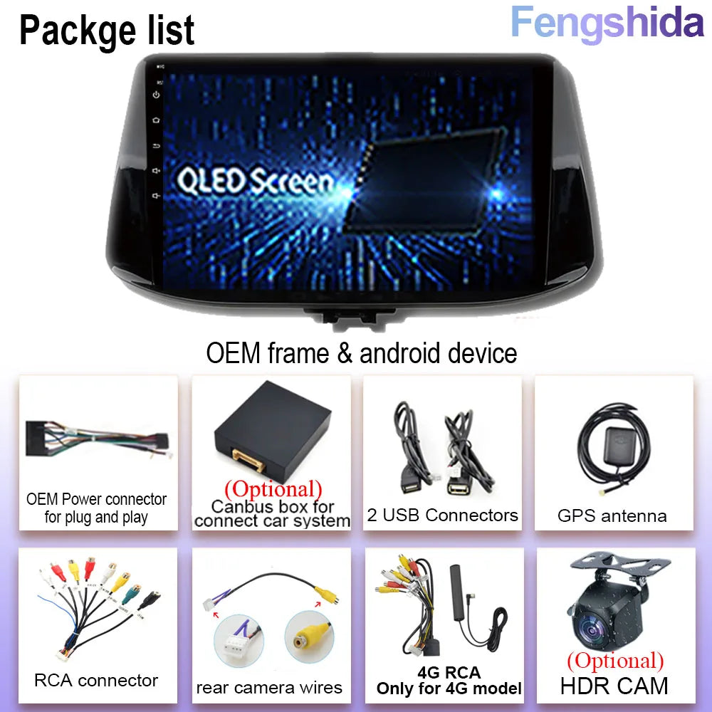Car Radio For Hyundai I30 I30 2017 2018 2019 2020 2021 WIFI Multimedia Video Player Navigaion GPS No 2Din DVD Stereo Head Unit