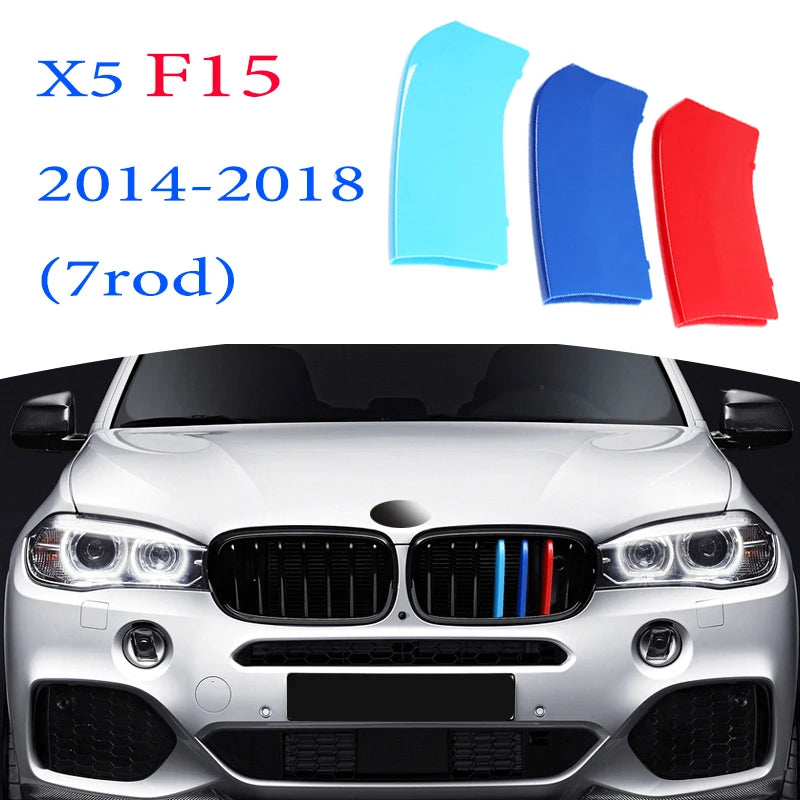 3 قطع شريط تزيين شبكة السيارة لسيارات BMW X1 X2 X3 X4 X5 X6 X7 E84 F48 F49 F39 E83 F25 G01 F26 G02 E70 F15 E53 G05 E71 E72 F16 G06 G07