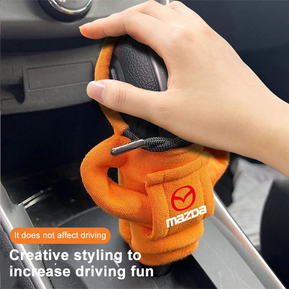 1Pcs Hoodie Car Gear Shift Cover Handle Kit Gear Shift AntiSlip Sweatshirt For Mazda 2 3 5 6 7 Atenza Axela MS Demio MPS Miata