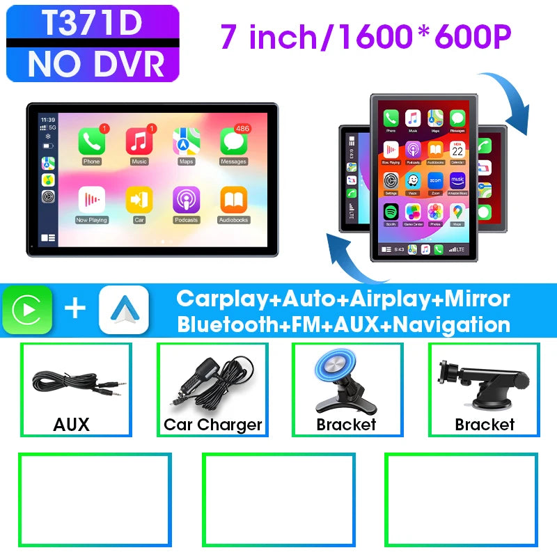 New 7/8/9" Carplay Screen for Car Vertical Screen Car Radio Wireless Carplay Android Auto Multimedia Video Player Car Monitors