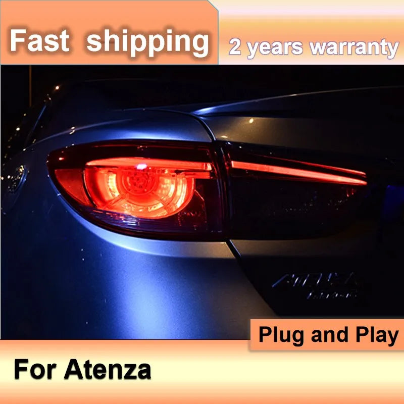 Car Accessories for Mazda 6 Taillights 2013-2018 Atenza Tail Light Rear DRL Fog Brake Turn Signal Reversing