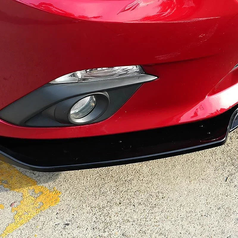Car Accessories Glossy Black Protective Cover Front Bumper Lip Body Kit Spoiler Fit For Mazda 3 Axela 2014 2015 2016 2018 2018