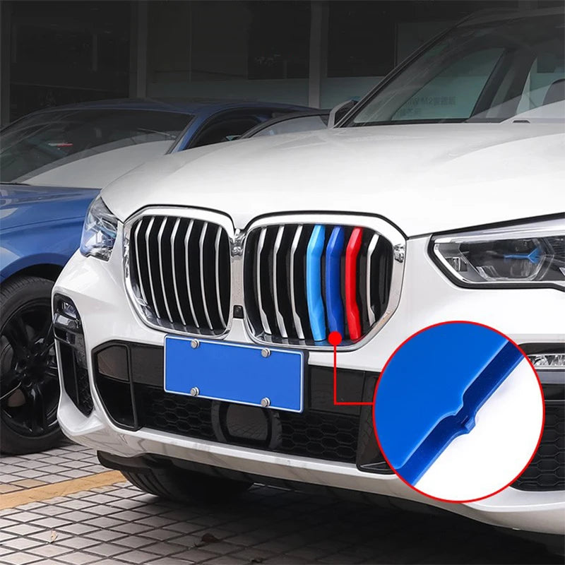 3 قطع شريط تزيين شبكة السيارة لسيارات BMW X1 X2 X3 X4 X5 X6 X7 E84 F48 F49 F39 E83 F25 G01 F26 G02 E70 F15 E53 G05 E71 E72 F16 G06 G07