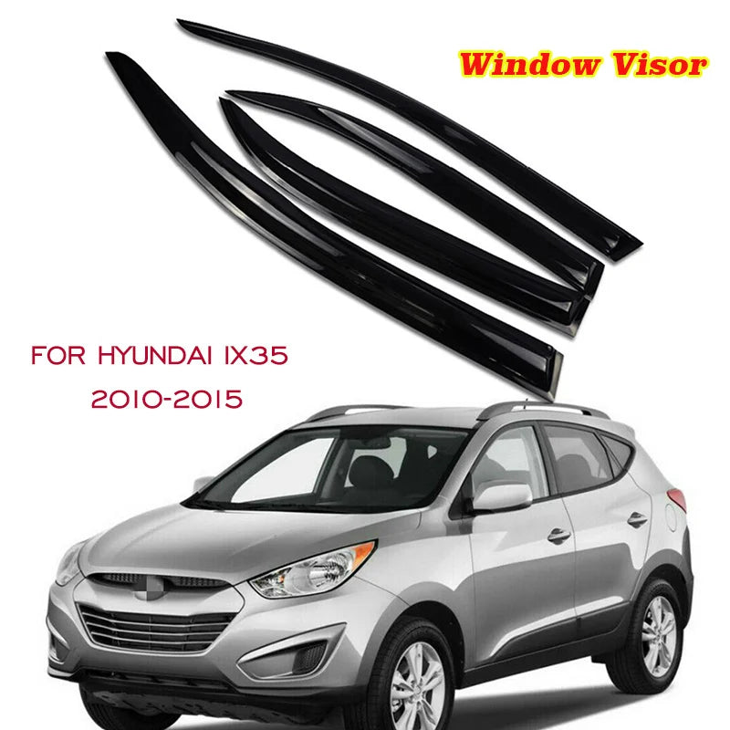 Car Window Visor Rain Sun Smoke Guard Deflector Vent Shade Awnings Shelters Raincoat For Hyundai IX35 2010 - 2015