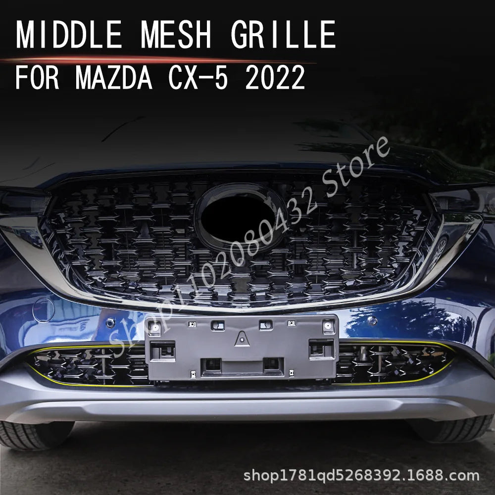 Car Accessories For Mazda CX-5 2022 2023 2024 High quality Metal Front Grille Around Trim Racing Grills Trim Car styling