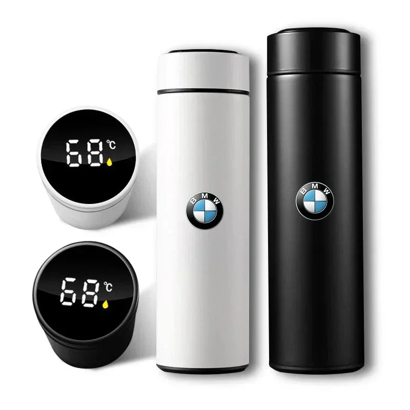 ترمس ذكي للسيارة مع عرض درجة الحرارة وكوب قهوة مناسب لسيارات BMW F20 F40 F22 F30 E90 F32 F10 F06 F07 F46 M3 M4 M5 E60 Z4 G20